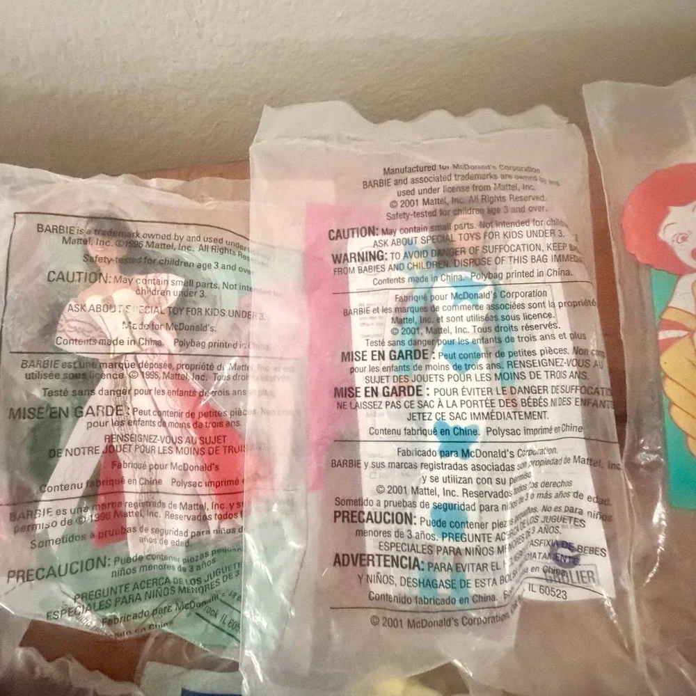 New Sealed Lot‎ of 11 Vintage Mcdonald's Barbie Theme Happy Meal Toys 1990s Era